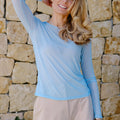 LIGHT BLUE SMALL FLOCK DOT