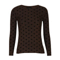 DARK BROWN BLACK FLOCK HEART