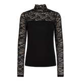 LISA-LS-LACE-BLOUSE - BLACK