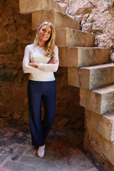 HENNE WIDE PANTS - DARK NAVY