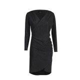 NUNO-LS-WRAP-DRESS - BLACK