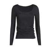 NUNO-LS-TURN-TOP - BLACK