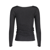 NUNO-LS-TURN-TOP - BLACK