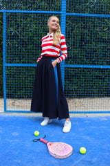 POLO-LS-SHIRT - RED WHITE STRIPE