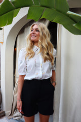 FLORA-SS-BLOUSE - IVORY FLORAL