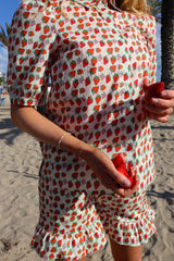 TIA-FRILL-SHORTS - STRAWBERRY