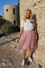 TULLE HEART SKIRT - ROSE HEART