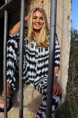 TINE-TIE-DYE-SHIRT - BLACK BLUE TIE DYE