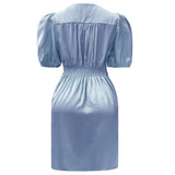 TIKI SS TWIST DRESS - BABY BLUE
