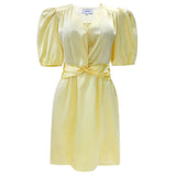 TIKI SS TWIST DRESS - YELLOW