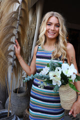 BIA-DRESS - BLURRED MULTI STRIPE