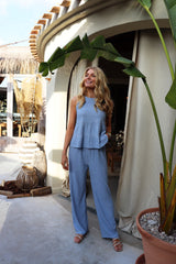 ANNI-PANT - DUSTY BLUE