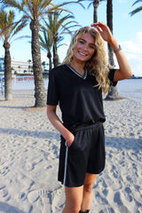 FELIA-SHORTS - BLACK SIMILI