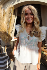 NOR-FRILL-BLOUSE - IVORY