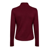 EA LS WRAP BLOUSE - BORDEAUX