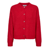 FRO O-NECK CARDIGAN - FLAMINGO RED