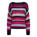 FRODINE STRIPE PULLOVER - NAVY PINK CREME STRIPE