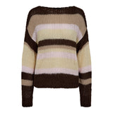 FRODINE STRIPE PULLOVER - CHOCO ROSE IVORY STRIPE