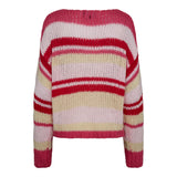 FRODINE STRIPE PULLOVER - PINK RED ROSE STRIPE