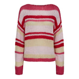FRODINE STRIPE PULLOVER - PINK RED ROSE STRIPE
