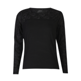 LISA LS LACE BLOUSE 2 - BLACK