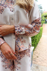WENNISE LS SHIRT - CREME PAISLEY