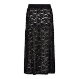 LACY LONG SKIRT - BLACK