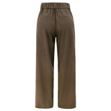 FREDDY WIDE PANTS - NOUGAT BROWN