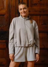HENNY BALOON JACKET - GREY MELANGE