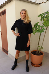 HENNY SS SLIMFIT DRESS - BLACK