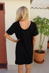 HENNY TSHRIT DRESS - BLACK