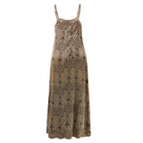 LALA STRAP DRESS - BROWN BLACK