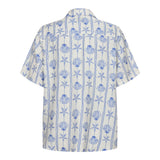 MIE SS SHIRT - CREME BLUE MUSSEL