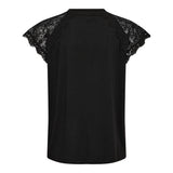 MILLA LACE TSHIRT - BLACK