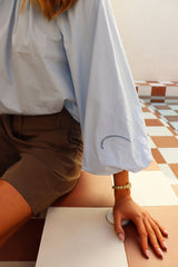 RIKKE BALLOON BLOUSE - BABY BLUE
