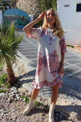 WENNISE SS FRILL DRESS - PINK PAISLEY