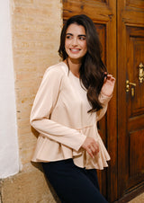 FIE LS FRILL BLOUSE - CHAMPAGNE