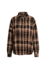 SIRI LS SHIRT - BLACK CREME CHECK