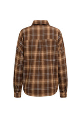 SIRI LS SHIRT - BROWN BLUE CHECK