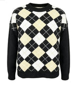 HARLY ONECK PULLOVER - BLACK CREME CHECK