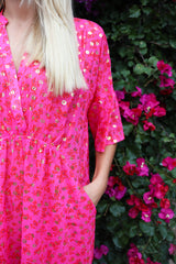 KAROLINE DRESS - PINK GOLD