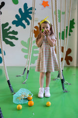 NATALIA-SS-DRESS-KIDS - MULTI MINT STRIPE