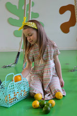 NATALIA-SS-DRESS-KIDS - MULTI MINT STRIPE