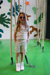 NATALIA-SHORTS-KIDS - MULTI WHITE STRIPE