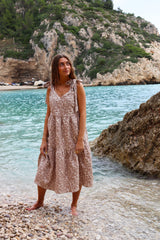 SILJE STRAP DRESS - SAND