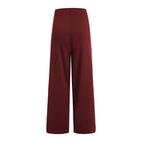 HENNE WIDE PANTS - BORDEAUX