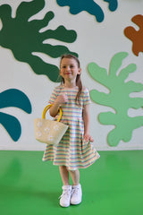 NATALIA-SS-DRESS-KIDS - MULTI WHITE STRIPE