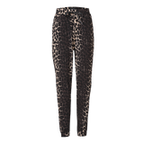 ALMA-PANTS (FLEECE) - DARK BROWN LUX LEO