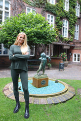 ALMA LEGGINGS (FLEECE) - DUSTY ARMY