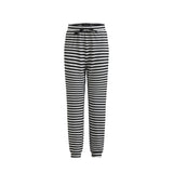 ALMA PANTS - BLACK CREME STRIPE